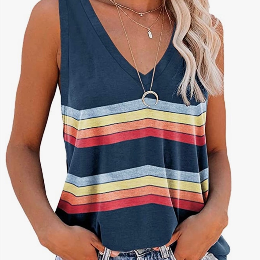 Women’s Sleeveless Tank Top Summer Tie Dye Printed Loose Fit Workout Shirt